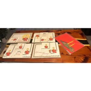 vintage christmas holiday place setting Hoffmaster